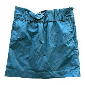 Banana Republic Teal Blue Paperbag Mini Skirt 10